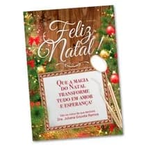 Cartão de Natal Bilhete de Natal Rústico