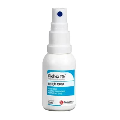 RIOHEX 1% ANTISSÉPTICO SPRAY SOLUÇÃO AQUOSA DE CLOREXIDINA 30ML RIOQUÍMICA