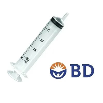 Seringa 20ml BD luer Lock Bico rosca s/agulha unitário