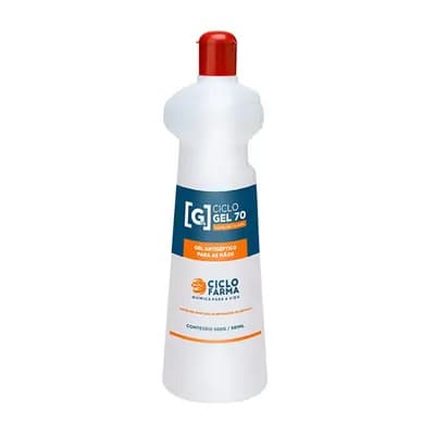 ÁLCOOL EM GEL 70% FRASCO 500 GR CICLO FARMA
