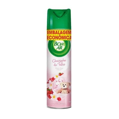 SPRAY BOM AR ELIMINA ODORES COM AROMATIZANTE DE TALCO 360ML