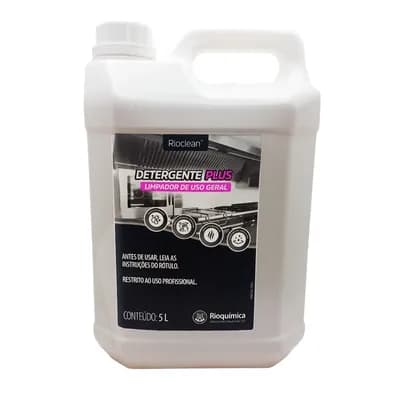 RIOCLEAN PLUS DETERGENTE MULTIÚSO LIMPEZA PESADA CONCENTRADO 5L RIOQUÍMICA