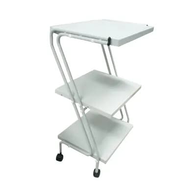 MESA AUXILIAR METAL EM Z 3 GABINETES COM RODÍZIO ARKTUS