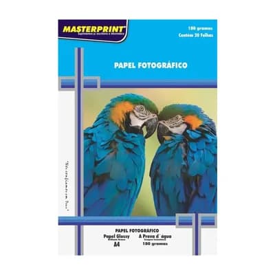 PAPEL FOTOGRÁFICO A4 180GR C/20UN 210MMX297MM MASTERPRINT