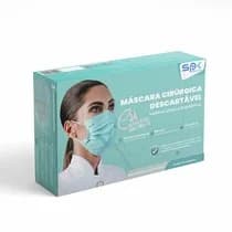 Máscara Descartável AntiViral Tripla Verde 50unid. - Sp Protection