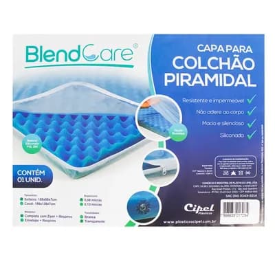 CAPA COLCHÃO PIRAMIDAL SOLTEIRO 1,88X88X7CM BLENDCARE CIPEL