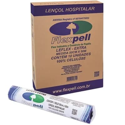 Papel Lençol Branco com 50 metros de comprimento - Extra Flexpell