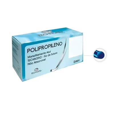 FIO DE SUTURA POLIPROPILENO 2-0 MONOF AZUL 24UN TECHNOFIO