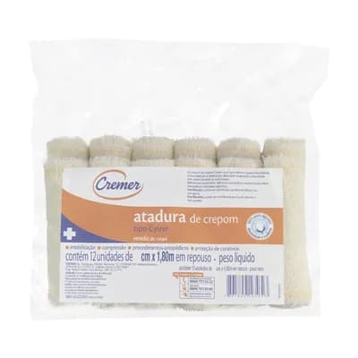 ATADURA DE CREPOM CYSNE 13 FIOS COM 12 ROLOS 1,8M CREMER