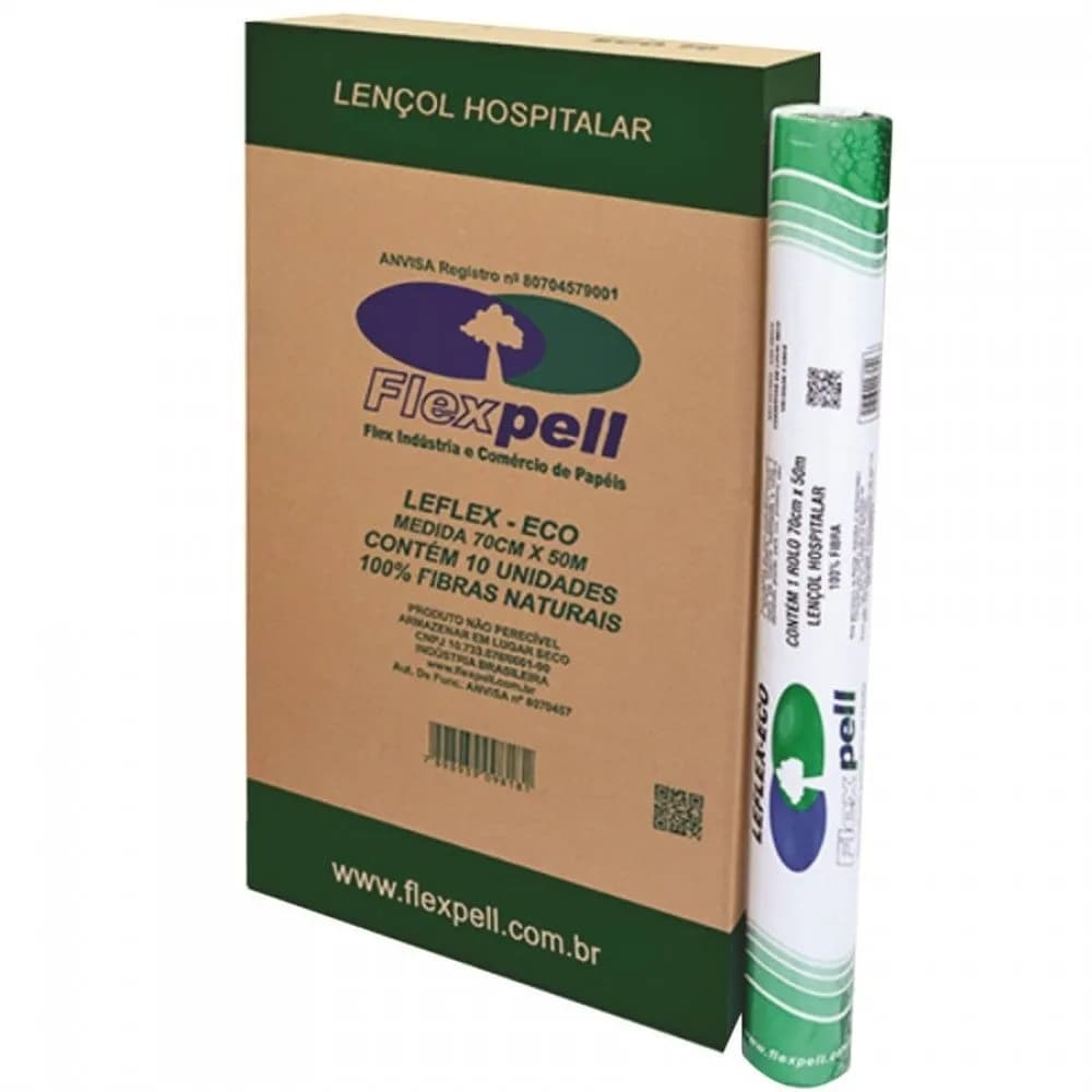Papel Lençol Pardo com 50 Metros de comprimento - Eco Flexpell
