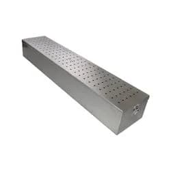 Estojo De Inox para Óptica Perfurado. 45 x 08 x 05 cm