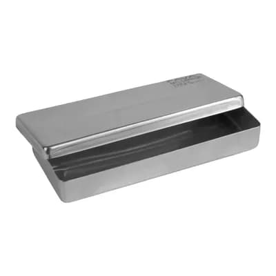 ESTOJO DE INOX AUTOCLAVÁVEL COM TAMPA MILLENIUM FAVA