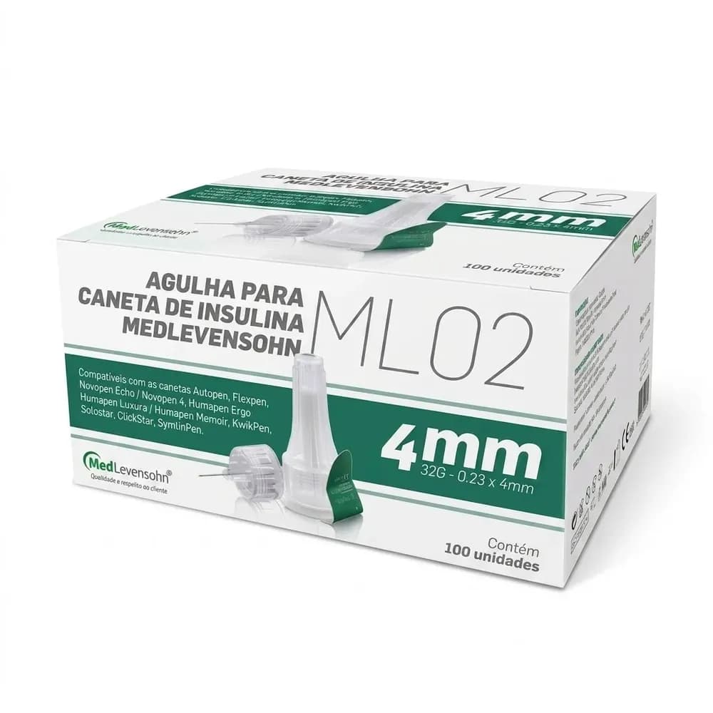 AGULHA PARA CANETA DE INSULINA C/100UN
