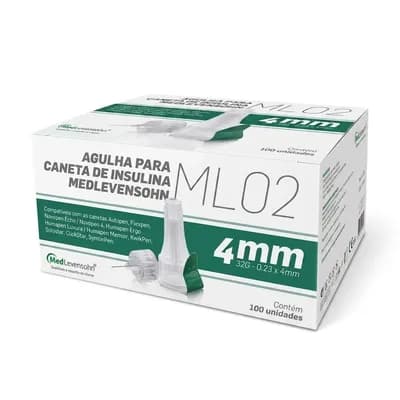 AGULHA PARA CANETA DE INSULINA C/100UN