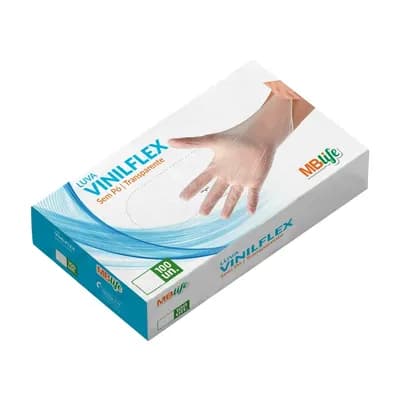 LUVA DESCARTÁVEL VINILFLEX USO GERAL C/100UN MBLIFE