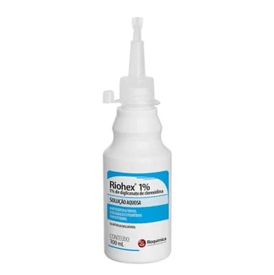 Clorexidina Riohex 1% Tópica 100mL Rioquímica Antisséptico