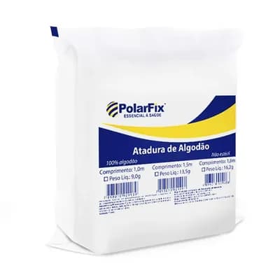 ATADURA DE ALGODÃO ORTOPÉDICA 1,8M 12UN POLARFIX