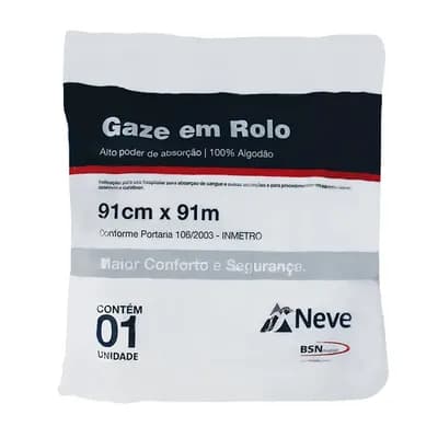 COMPRESSA GAZE ROLO ALTA ABSORÇÃO 91CMX91M NEVE
