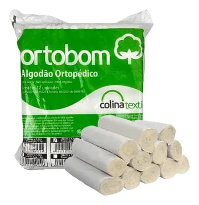 Atadura de Algodão Ortopédico com 12 rolos - Ortobom