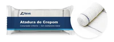 Atadura de Crepe 1,8m 13 Fios com 12 rolos - Neve