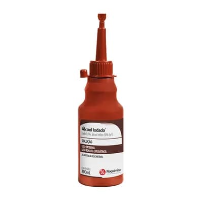 ÁLCOOL IODADO 0,1% ANTISSÉPTICO 50% TÓPICO RIOQUÍMICA