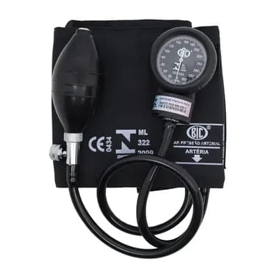 APARELHO DE PRESSÃO MANUAL ANERÓIDE PVC PRETO BEST IN CARE