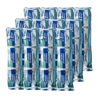 ATADURA DE CREPOM 13 FIOS COM 12 UNIDADES COTTONMAX ERIMAX