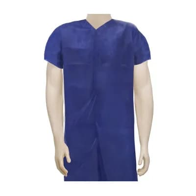 AVENTAL TNT MANGA CURTA COR AZUL 10UN MEDHOSP