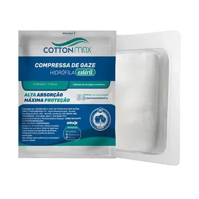 COMPRESSA DE GAZE HIDRÓFILA ESTÉRIL 10X10CM 10UN ERIMAX