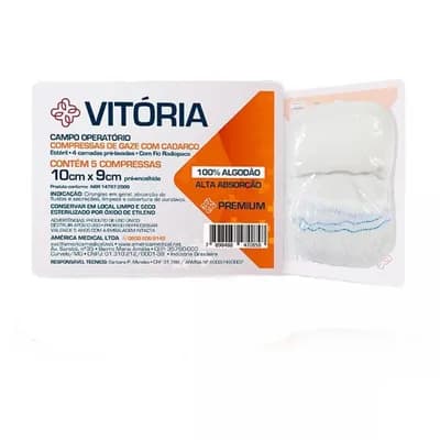 Campo Operatório Vitoria Estéril 10x9 5 Unidades - América