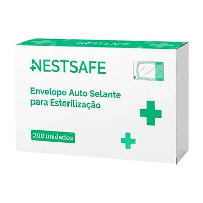EMBALAGEM PARA ESTERILIZAÇÃO EM PAPEL GRAU CIRÚRGICO ENVELOPE 200UN NESTSAFE