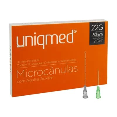 MICROCÂNULA PARA PREENCHIMENTO FACIAL ESTÉRIL 12UN UNIQMED