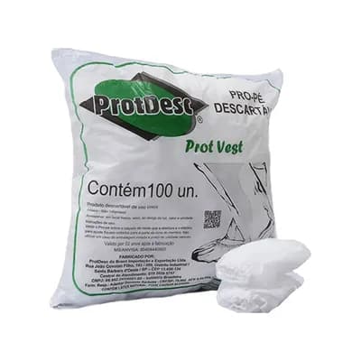 PROPÉ SAPATILHA EM TNT BRANCO GRAMATURA 20 C/100UN PROTDESC