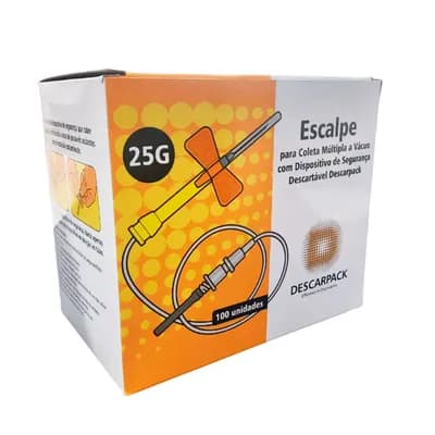 SCALP PARA COLETA MÚLTIPLA A VÁCUO DISPOSITIVO SEGURANÇA 100UN DESCARPACK