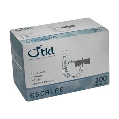 SCALP PARA INFUSÃO INTRAVENOSA COM CONECTOR LUER 100UN TKL