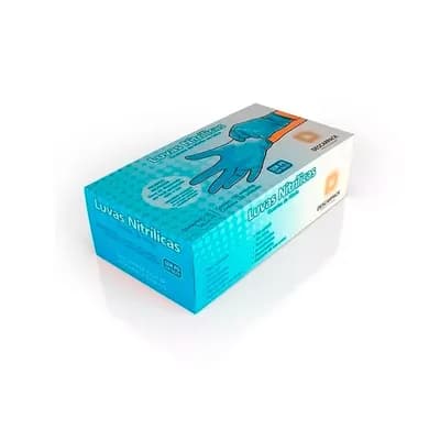 Luva Nitrílica Azul Powder Free Descarpack c/ 100 - Tam. M
