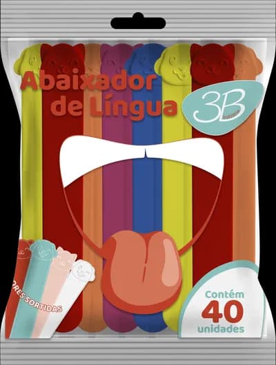 Abaixador de Língua Colorido com Aroma C/40UN - 690