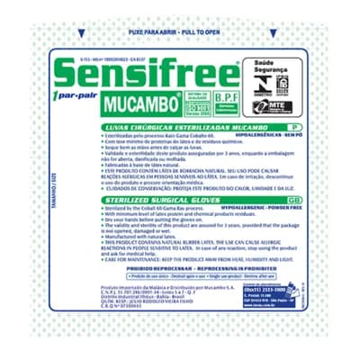 Luva Cirúrgica Esteril 7,0 SENSIFREE CX C/200PA