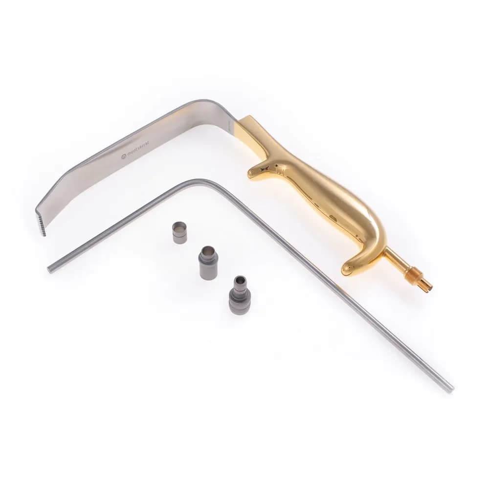 Afastador Tebbets com Entrada p/ Fibra Óptica Serrilhado - 12 cm x 30mm