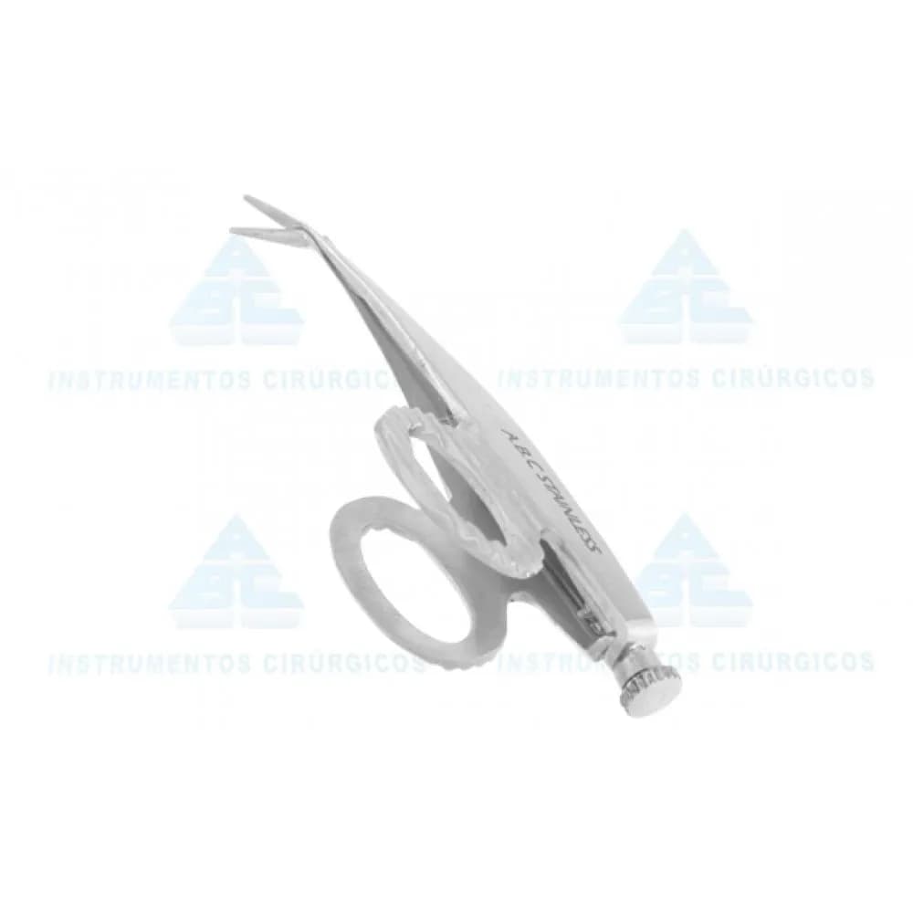 Tesoura Barraquer 5,5 cm com ponta angulo 7 cm - ABC