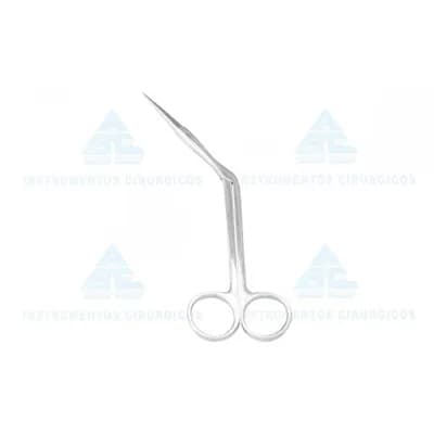 Tesoura Heymann Angulada 18 cm com serrilha para Cirurgia Nasal - ABC