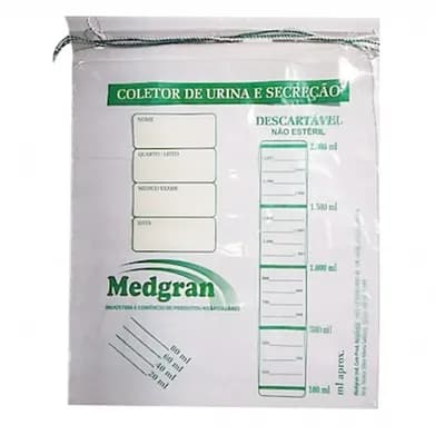 Coletor de Urina 2000 ml tipo Sacola com Cordão - Medgran