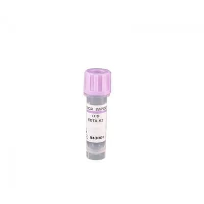 Tubo a Vácuo para Coleta de Sangue 2ML K2 Edta Pediátrica 100 Unidades (Tampa Roxa) - Bd