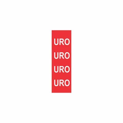 Fita Adesiva 1/4 URO Vermelha / Branco