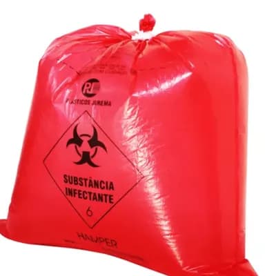 Saco Para Hamper Vermelho 120L 90CMX100CM Com Fita Pacote com 50UN