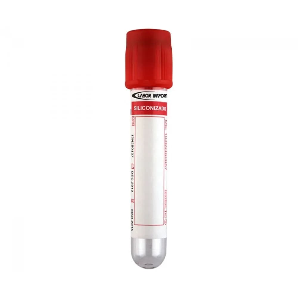 Tubo a Vácuo para Coleta de sangue Com Ativador de Coágulo 4 ml 100 Unidades (Tampa Vermelha) - Bd
