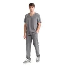 Pijama Scrub Masculino Easy Cinza Chumbo - Dra. Cherie