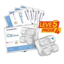 Kit Promocional Leve 5 Pague 4 Bráquete Cerâmico New Ice Clear Roth 0,022 5x5