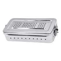 Estojo para Esterilização Inox Perfurado com Trava Autoclavável 26x12x6cm - Golgran GG
