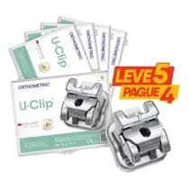 Kit Promocional Leve 5 Pague 4 Bráquete Metálico Autoligado U-Clip Roth 0,022 5x5